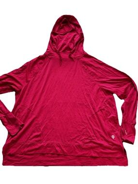 Coolibar Size XXL Coral Pink Arabella Long Sleeve Hoodie UPF 50+ Lightweight